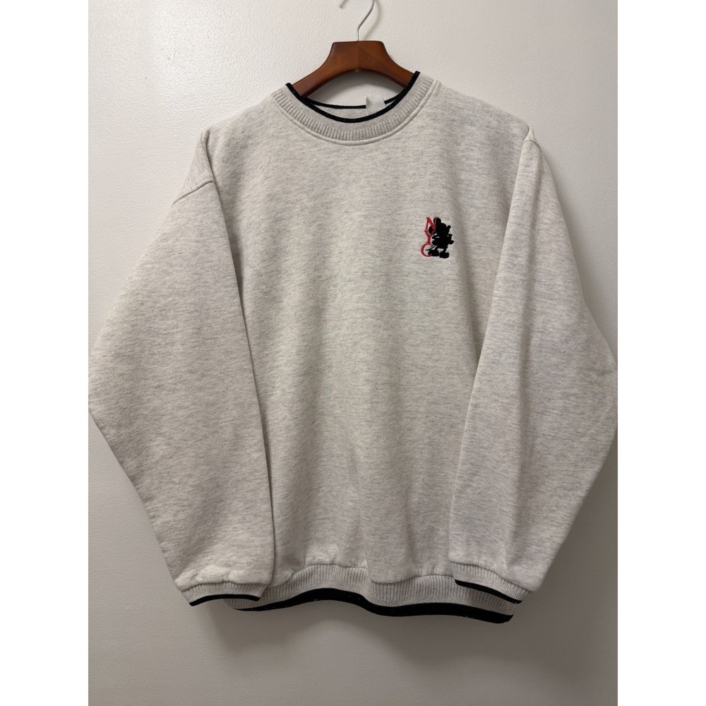 VTG 90s The Disney Store Mickey NYC Gray Crewneck Sweater Men's XL Embroidered
